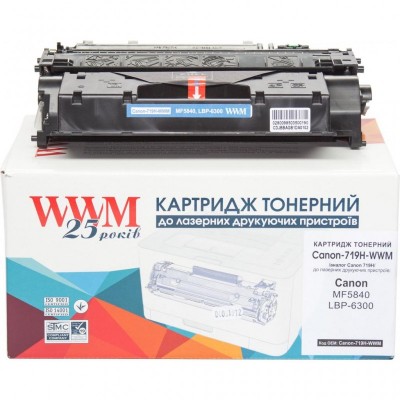 Тонер-картридж WWM Canon MF5840, LBP-6300 Black (Canon-719H-WWM)