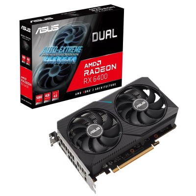 Вiдеокарта ASUS Radeon RX 6400 4GB GDDR6 DUAL DUAL-RX6400-4G