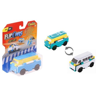 Машинка-трансформер Flip Cars 2 в 1 Автобус і Мікроавтобус