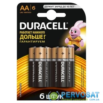Батарейка Duracell AA MN1500 LR06 * 6 (5000394107458 / 81485016)