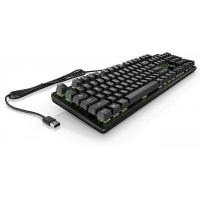 Клавіатура механічна HP Pavilion Gaming 550, 104key, Red Hybrid Switch, USB-A, EN/RU, RGB, чорний