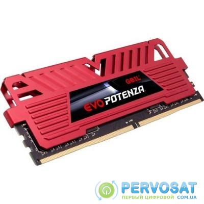 Модуль памяти для компьютера DDR4 8GB 3200 MHz Evo Potenza Red GEIL (GPR48GB3200C16ASC)