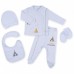 Набор детской одежды Bibaby 5 шт для мальчиков, " Camp frends" голубой (62063-0-3m/B-blue)