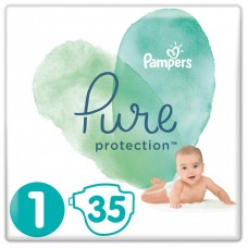 Підгузок Pampers Pure Protection Розмір 1 Newborn 2-5 кг 35 шт. (8001841023120) Підгузок Pampers Pure Protection Розмір 1 Newborn 2-5 кг 35 шт. (8001841023120)