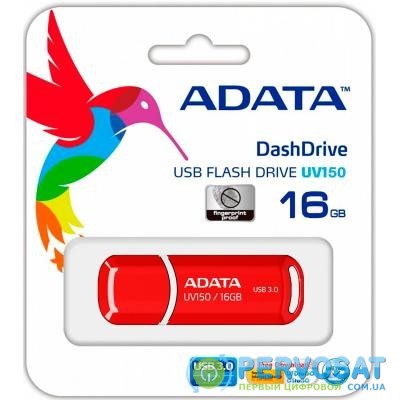 USB флеш накопитель ADATA 16GB UV150 Red USB 3.0 (AUV150-16G-RRD)