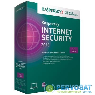 Программная продукция Kaspersky Internet Security 2015 Multi-Device 1 ПК 1 год Base Box (KL1941OUAFS)
