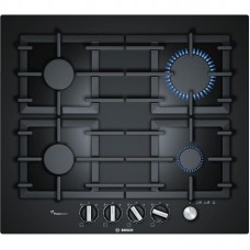 Варильна поверхня Bosch газова на склі, 60см, чавун, чорний Варильна поверхня Bosch газова на склі, 60см, чавун, чорний