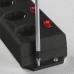 Мережевий подовжувач Hama 6хSchuko з окремим включенням кожної розетки 3G*1.5mm 1.4 m Black