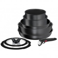 Набір посуду Tefal Ingenio Daily Chef 8 предметів, алюміній, кришка, змінна ручка Набір посуду Tefal Ingenio Daily Chef 8 предметів, алюміній, кришка, змінна ручка