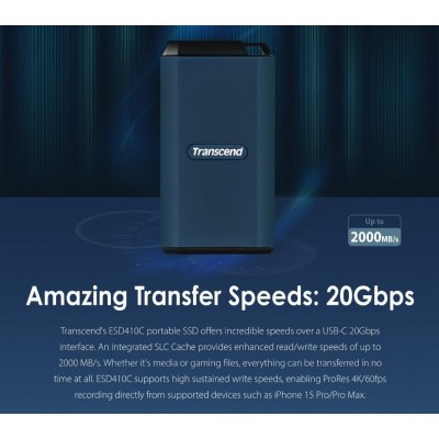Портативний SSD Transcend 1TB USB 3.2 Gen 2x2 Type-C ESD410C