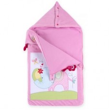 Спальний конверт Luvena Fortuna рожевий багатофункціональний з малюнком слоненяти (G8988) Спальний конверт Luvena Fortuna рожевий багатофункціональний з малюнком слоненяти (G8988)