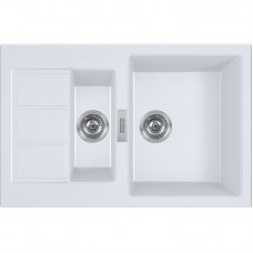 Кухонна мийка Franke Sirius 2.0 S2D 651-78/143.0632.390/дві чаші/тектонайт/780х500х200(150)/врізна/білий