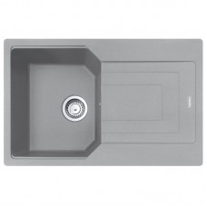 Мийка кухонна Franke Urban, фраграніт, прямокутник, з крилом, 780х500х220мм, чаша - 1, накладна, UBG 611-78, сірий камінь