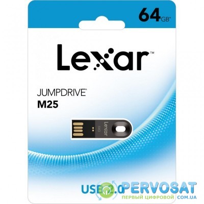 USB флеш накопитель Lexar 64GB JumpDrive M25 Titanium Gray USB 2.0 (LJDM025064G-BNQNG)