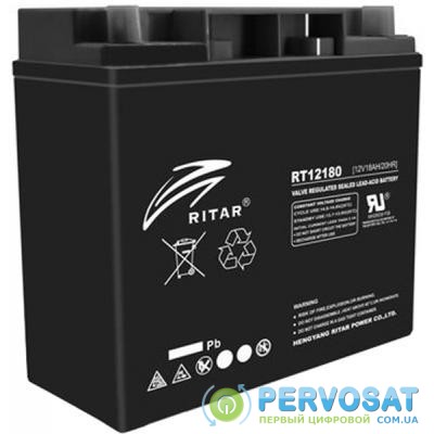 Батарея к ИБП Ritar AGM RT12180B, 12V-18Ah, Black (RT12180B)