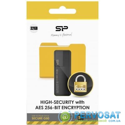 USB флеш накопитель Silicon Power 32GB Secure G50 USB 3.0 (SP032GBUF3G50V1K)