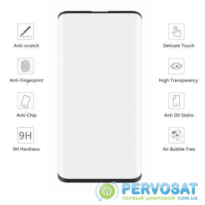 Стекло защитное Drobak Galaxy Note 10 Plus Black 3D Full Cover, Edge Glue (441617)
