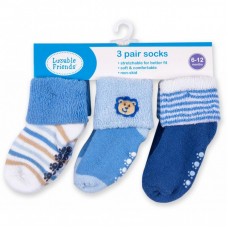 Шкарпетки Luvable Friends 3 пары нескользящие, для мальчиков (23124.6-12 M) Шкарпетки Luvable Friends 3 пары нескользящие, для мальчиков (23124.6-12 M)