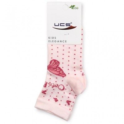 Носки UCS SOCKS с бабочками (M0C0101-1174-7-9G-pink)