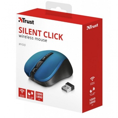 Мышка Trust Mydo Silent wireless mouse blue (21870)