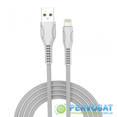 Дата кабель Colorway USB 2.0 AM to Lightning 1.0m line-drawing white (CW-CBUL027-WH)