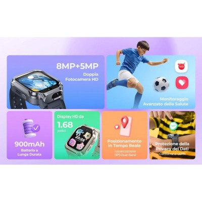 Дитячий годинник-телефон Mibro S1, 1.68", 360x390, GPS, 8MP+5MP, 900мА·год, 2АТM, пісочно-золотий Дитячий годинник-телефон Mibro S1, 1.68", 360x390, GPS, 8MP+5MP, 900мА·год, 2АТM, пісочно-золотий