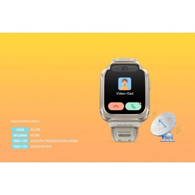 Дитячий годинник-телефон Mibro S1, 1.68", 360x390, GPS, 8MP+5MP, 900мА·год, 2АТM, пісочно-золотий Дитячий годинник-телефон Mibro S1, 1.68", 360x390, GPS, 8MP+5MP, 900мА·год, 2АТM, пісочно-золотий