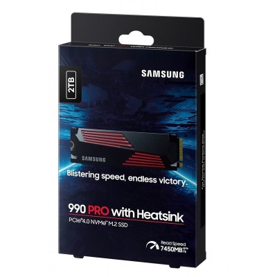 Накопичувач SSD Samsung M.2 2TB PCIe 4.0 990PRO + радіатор