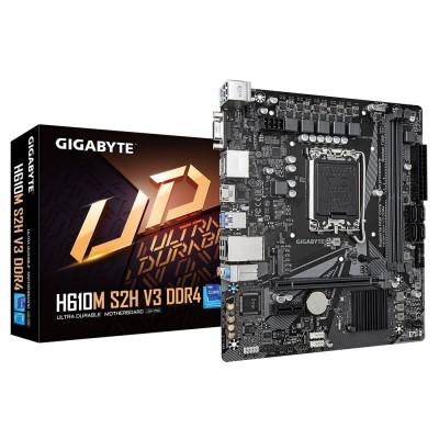 Материнська плата GIGABYTE H610M S2H V3 DDR4 s1700 H610 2xDDR4 HDMI DP D-Sub mATX