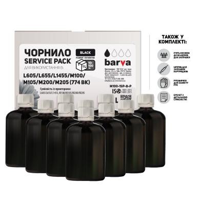 Чернила BARVA EPSON M100/M105/M200/M205 10x100 мл BLACK 774BK (M100-1SP-B-P)