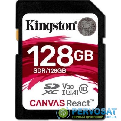 Карта памяти Kingston 128GB SDXC class 10 UHS-I U3 (SDR/128GB)