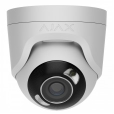 IP-Камера дротова Ajax TurretCam HL white, 5мп, 4мм, гібридне підсвічування IR 50м, білий Led 50м, Poe, True WDR, IP 65, ІЧ 50м, аудіо, 75° до 85°, купольна, біла IP-Камера дротова Ajax TurretCam HL white, 5мп, 4мм, гібридне підсвічування IR 50м, білий Led 50м, Poe, True WDR, IP 65, ІЧ 50м, аудіо, 75° до 85°, купольна, біла