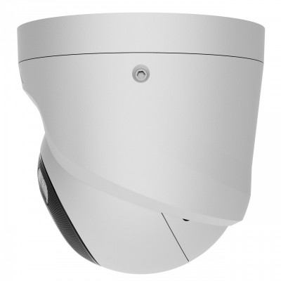 IP-Камера дротова Ajax TurretCam HL white, 5мп, 4мм, гібридне підсвічування IR 50м, білий Led 50м, Poe, True WDR, IP 65, ІЧ 50м, аудіо, 75° до 85°, купольна, біла