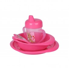 Набір для годування Nuvita 12м+ Рожевий 4 предмета NV1495Pink Набір для годування Nuvita 12м+ Рожевий 4 предмета NV1495Pink