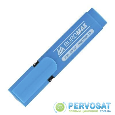 Маркер Buromax highlighter pen "JOBMAX", chisel tip, blue (BM.8901-02)
