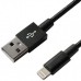 Дата кабель USB 2.0 AM to Lightning 1.0m MFI, Black/Black Grand-X (FL01BB)