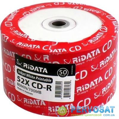 Диск CD RIDATA 700MB 52X Bulk50, Printable (901OEDRRDA169)