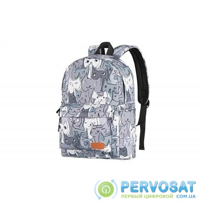 Рюкзак для ноутбука 2E 13" TeensPack Cats, grey (2E-BPT6114GC)