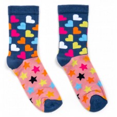 Шкарпетки BNM з сердечками і зірочками (M0C0101-2073-7G-pinkgray) Шкарпетки BNM з сердечками і зірочками (M0C0101-2073-7G-pinkgray)
