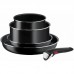 Набір посуду Tefal Ingenio Easy Cook & Clean, 5предметів, алюміній, нержавіюча сталь, бакеліт, чорний