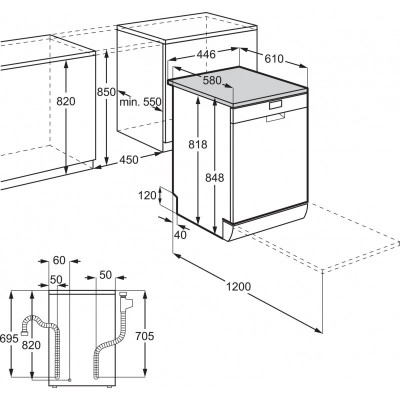 Посудомийна машина Electrolux, 10компл., Е, 45см, дисплей, інвертор, 3й кошик, білий