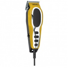 Машинка для стрижки Wahl Close Cut Pro Clipper, від мережі, вібраційний мотор, насадок-6, кейс, сталь, жовтий