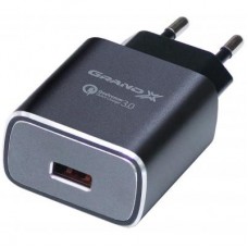 Зарядний пристрій Grand-X Quick Charge QС3.0 3.6V-6.5V 3A, 6.5V-9V 2A, 9V-12V 1.5A USB (CH-750G) Зарядний пристрій Grand-X Quick Charge QС3.0 3.6V-6.5V 3A, 6.5V-9V 2A, 9V-12V 1.5A USB (CH-750G)