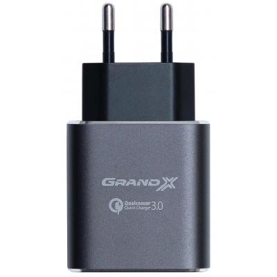Зарядний пристрій Grand-X Quick Charge QС3.0 3.6V-6.5V 3A, 6.5V-9V 2A, 9V-12V 1.5A USB (CH-750G)