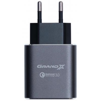 Зарядное устройство Grand-X Quick Charge QС3.0 3.6V-6.5V 3A, 6.5V-9V 2A, 9V-12V 1.5A USB (CH-750G)