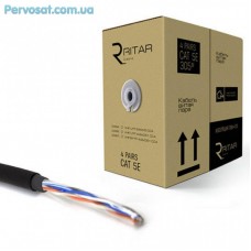 Кабель мережевий Ritar UTP 305м КНП (4*2*0,51)[СCA] ПВХ+ПЭ, наружный (03495)
