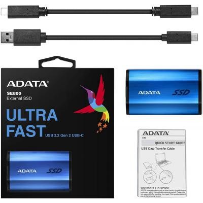 Накопитель SSD USB 3.2 512GB ADATA (ASE800-512GU32G2-CBL)