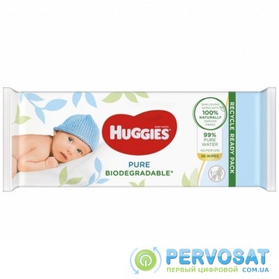 Влажные салфетки Huggies Pure Bio 56 шт (5029053575650)