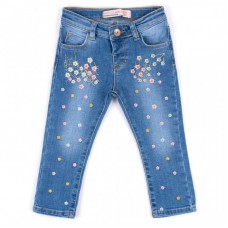 Джинси Breeze джинсові з квіточками (OZ-17703-80G-jeans) Джинси Breeze джинсові з квіточками (OZ-17703-80G-jeans)