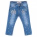 Джинсы Breeze джинсовые с цветочками (OZ-17703-80G-jeans)